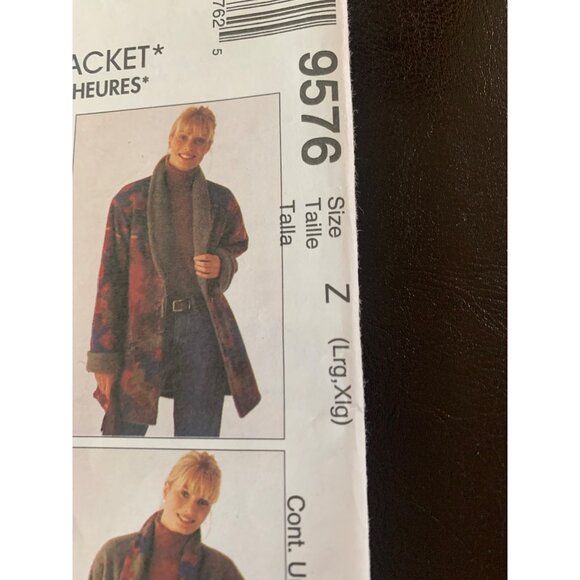 McCall's Misses Coat Reversible Sewing Pattern Sz Lg - XL 9576 - Uncut - Picture 5 of 11